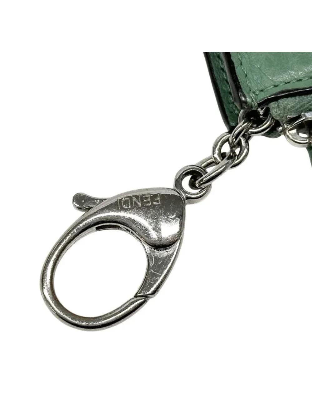Fendi Wallet Coin Case Leather Fragment Green Card